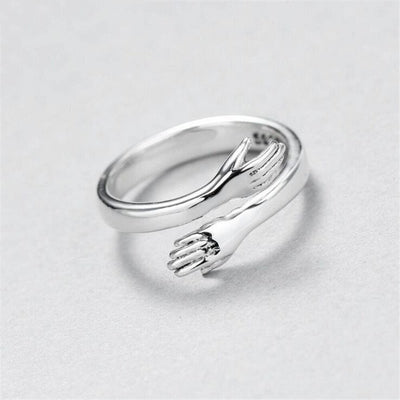 Silberner Verstellbarer Hug-Ring