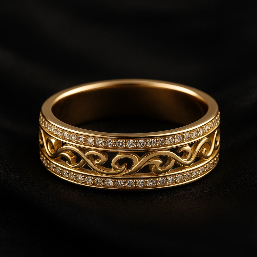 Strahlender Hohl-Goldring