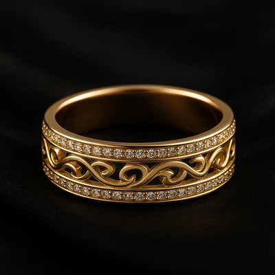 Strahlender Hohl-Goldring