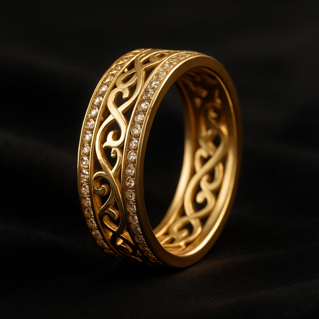 Strahlender Hohl-Goldring