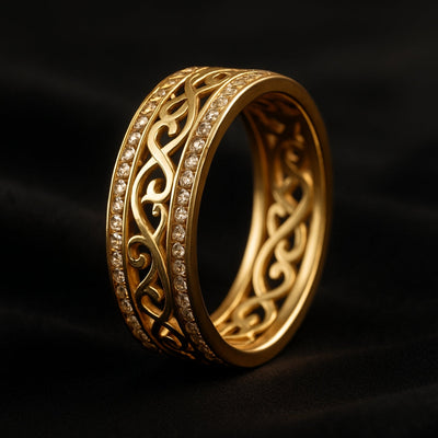 Strahlender Hohl-Goldring
