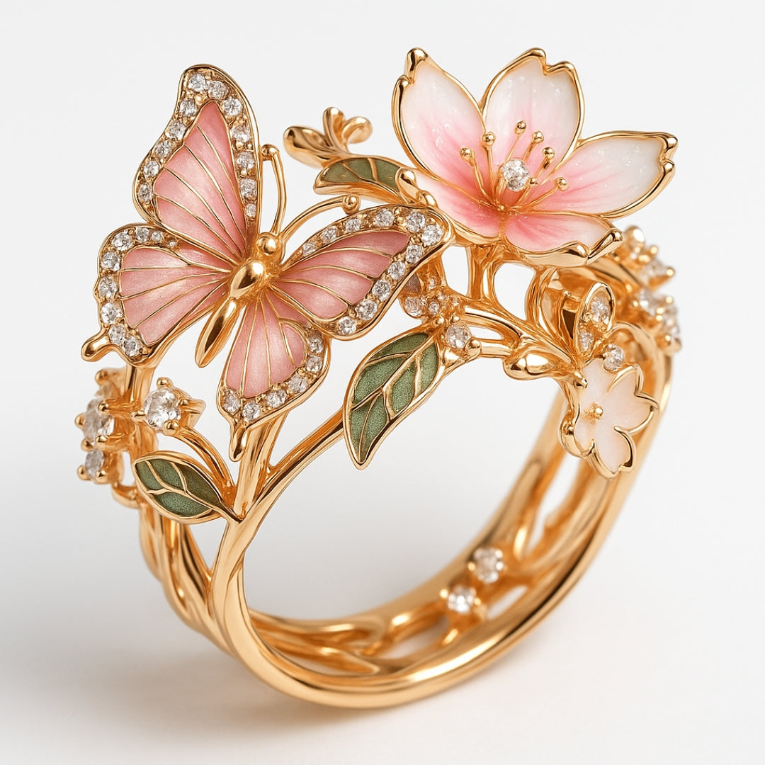 Nature Bright Schmetterlings-Zirkonia-Ring