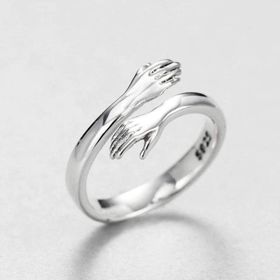 Silberner Verstellbarer Hug-Ring