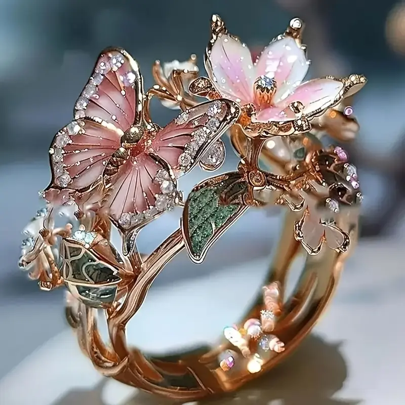 Nature Bright Schmetterlings-Zirkonia-Ring