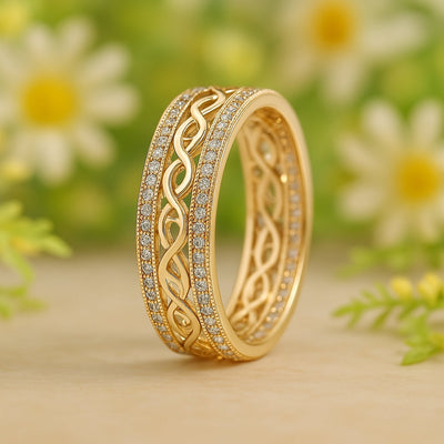 Strahlender Hohl-Goldring