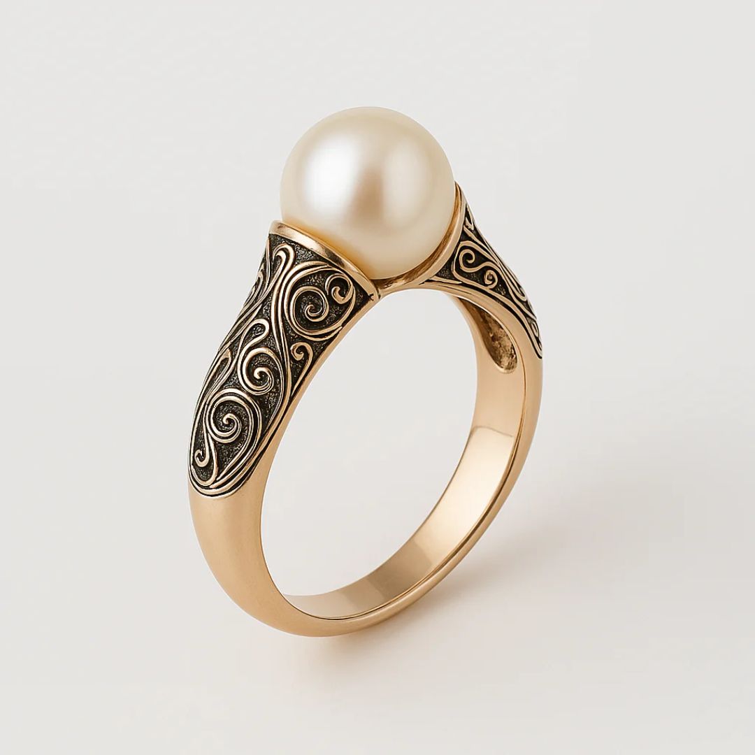 Vintage Perlen-Goldring