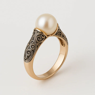 Vintage Perlen-Goldring