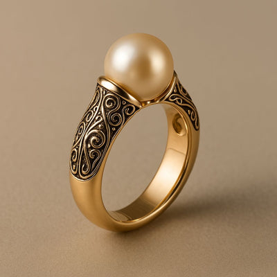 Vintage Perlen-Goldring