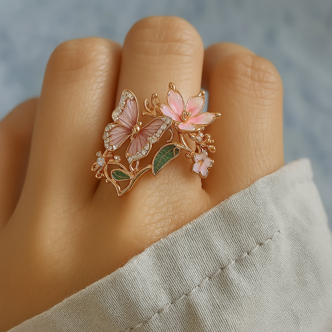 Nature Bright Schmetterlings-Zirkonia-Ring