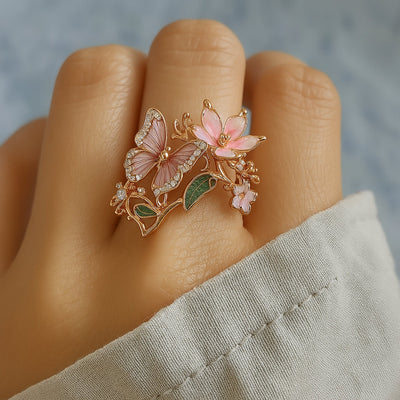 Nature Bright Schmetterlings-Zirkonia-Ring