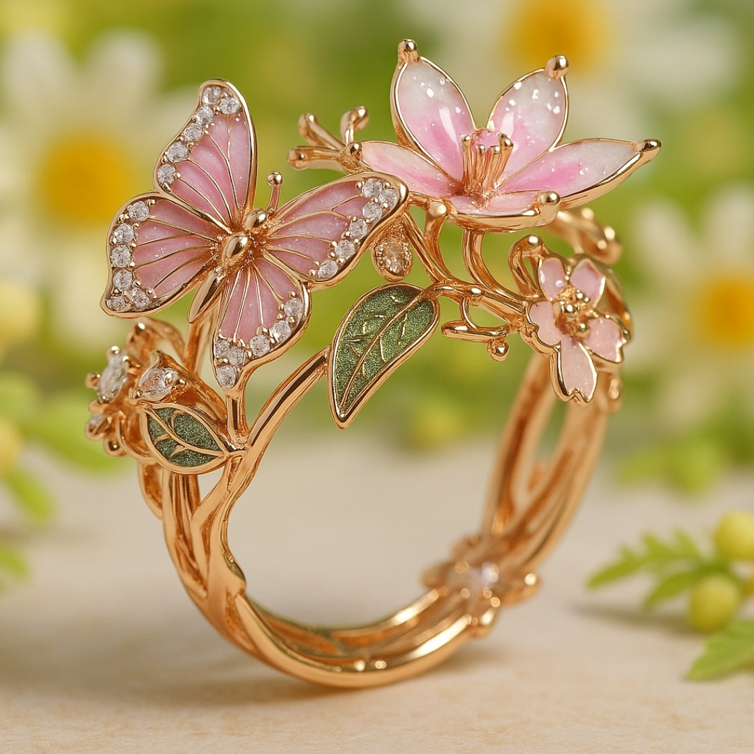 Nature Bright Schmetterlings-Zirkonia-Ring